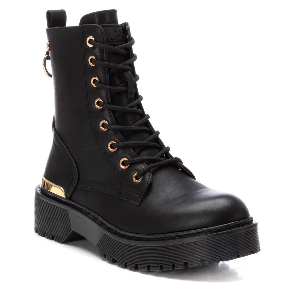 Boots in ecopelle dettaglio oro