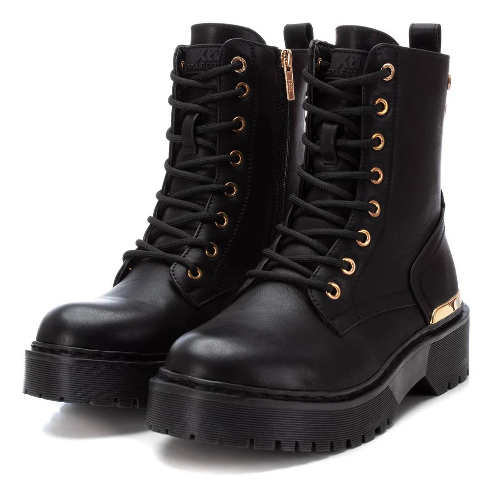 Boots in ecopelle dettaglio oro