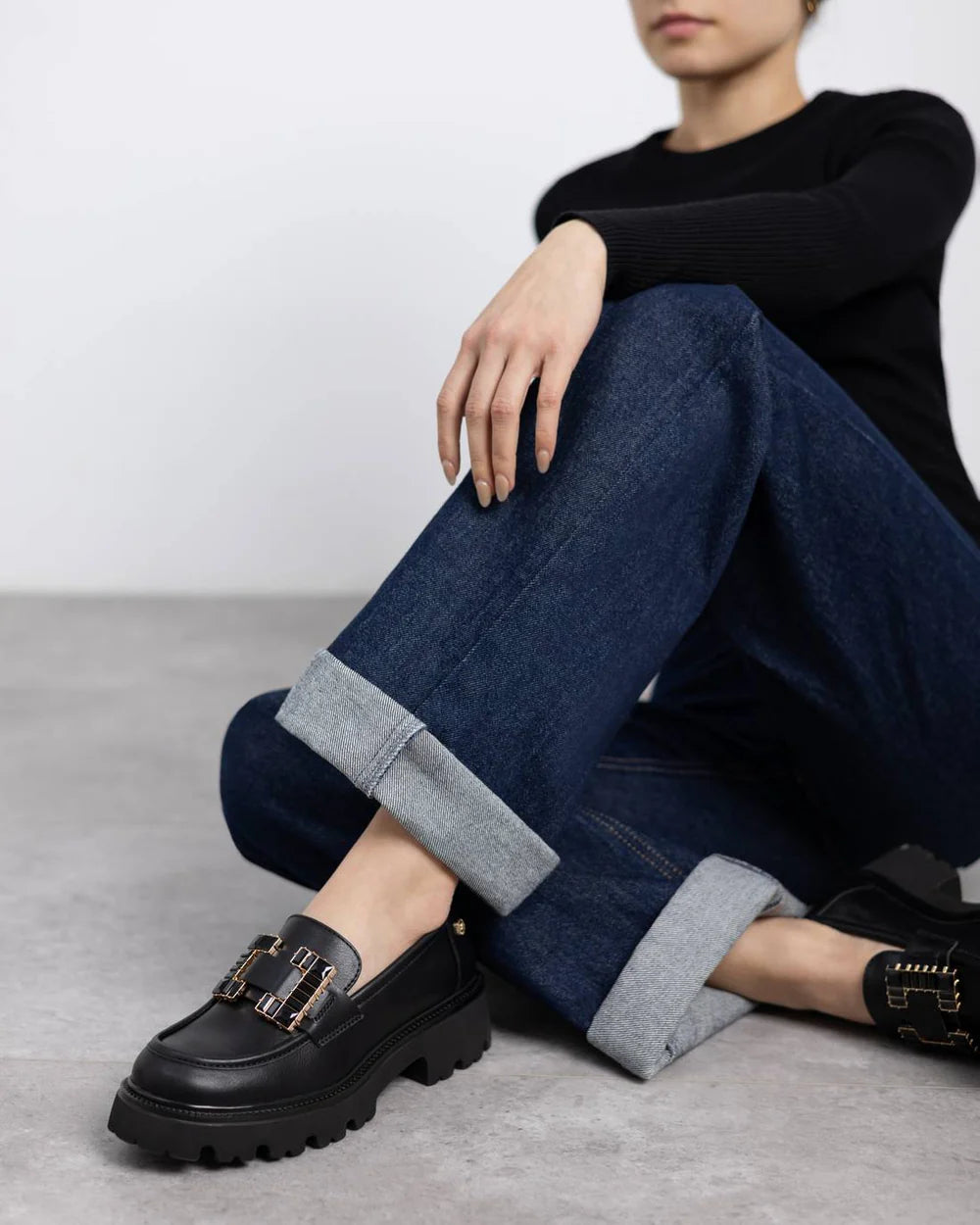 Mocassini in ecopelle neri