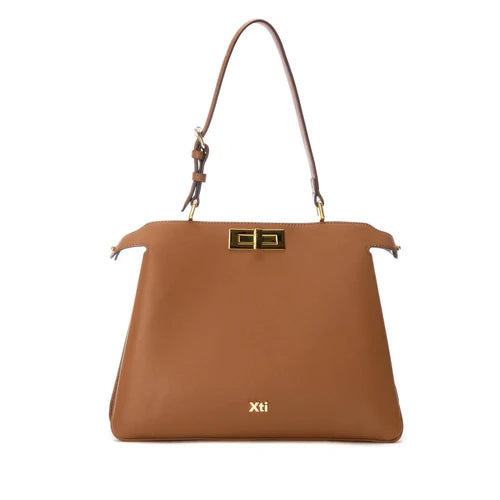 Borsa in ecopelle camel