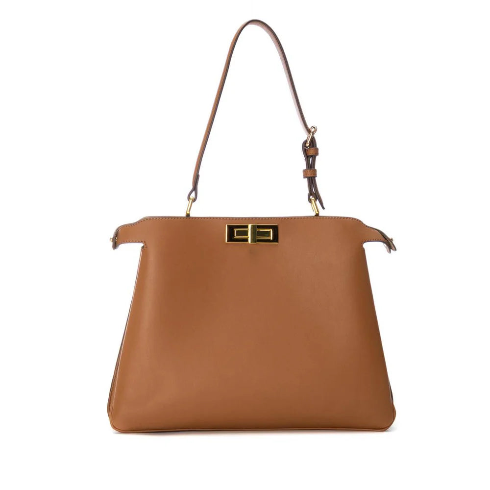 Borsa in ecopelle camel