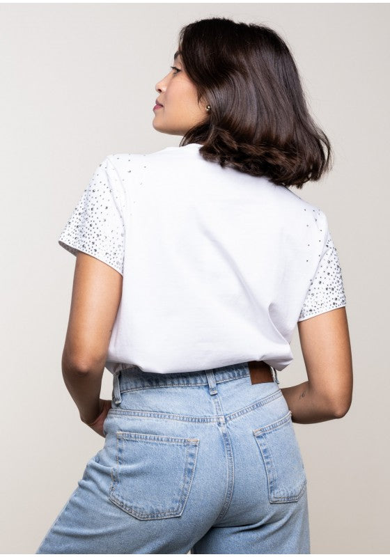 T-shirt con strass