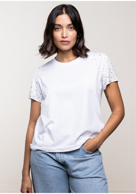 T-shirt con strass