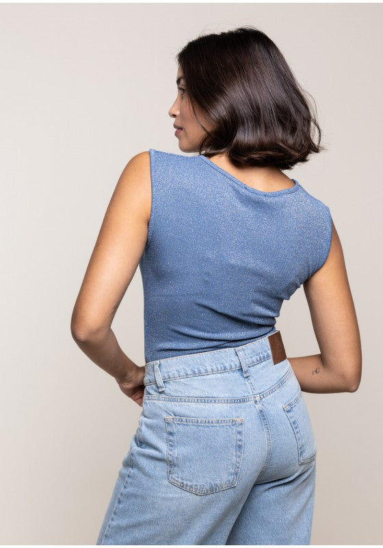 Maglia spalla larga Lurex