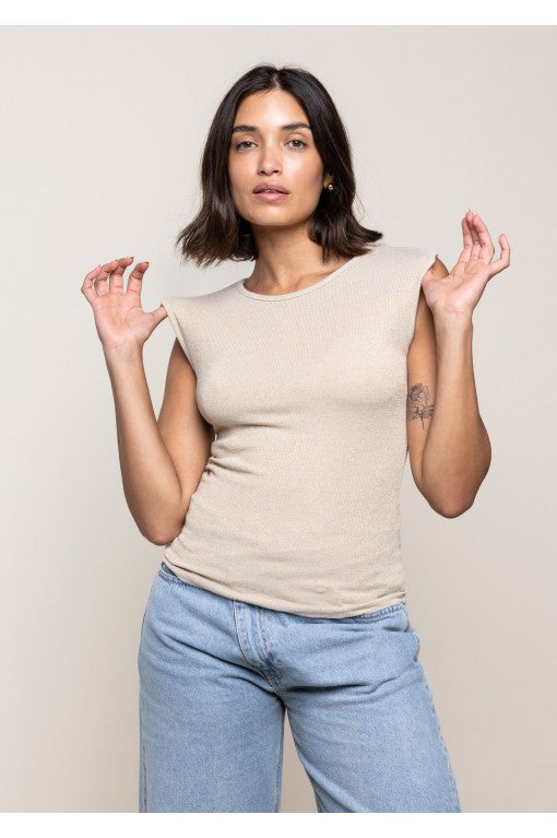 Maglia spalla larga Lurex