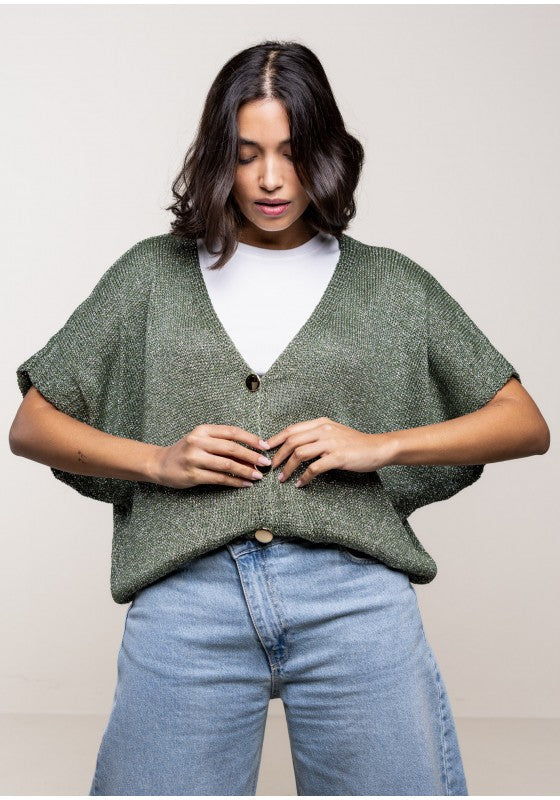 Cardigan lurex