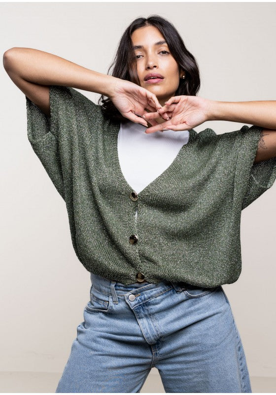 Cardigan lurex