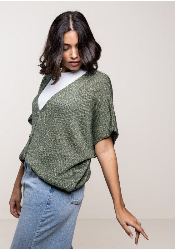 Cardigan lurex