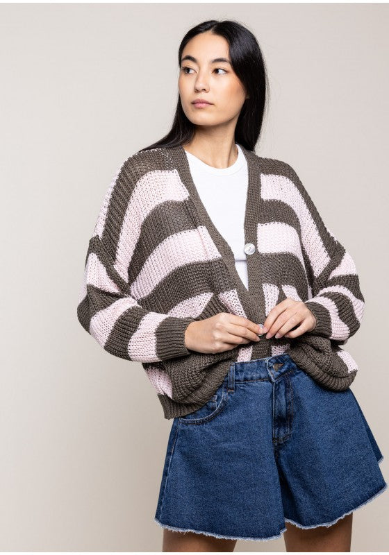 Cardigan a righe