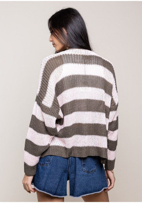 Cardigan a righe