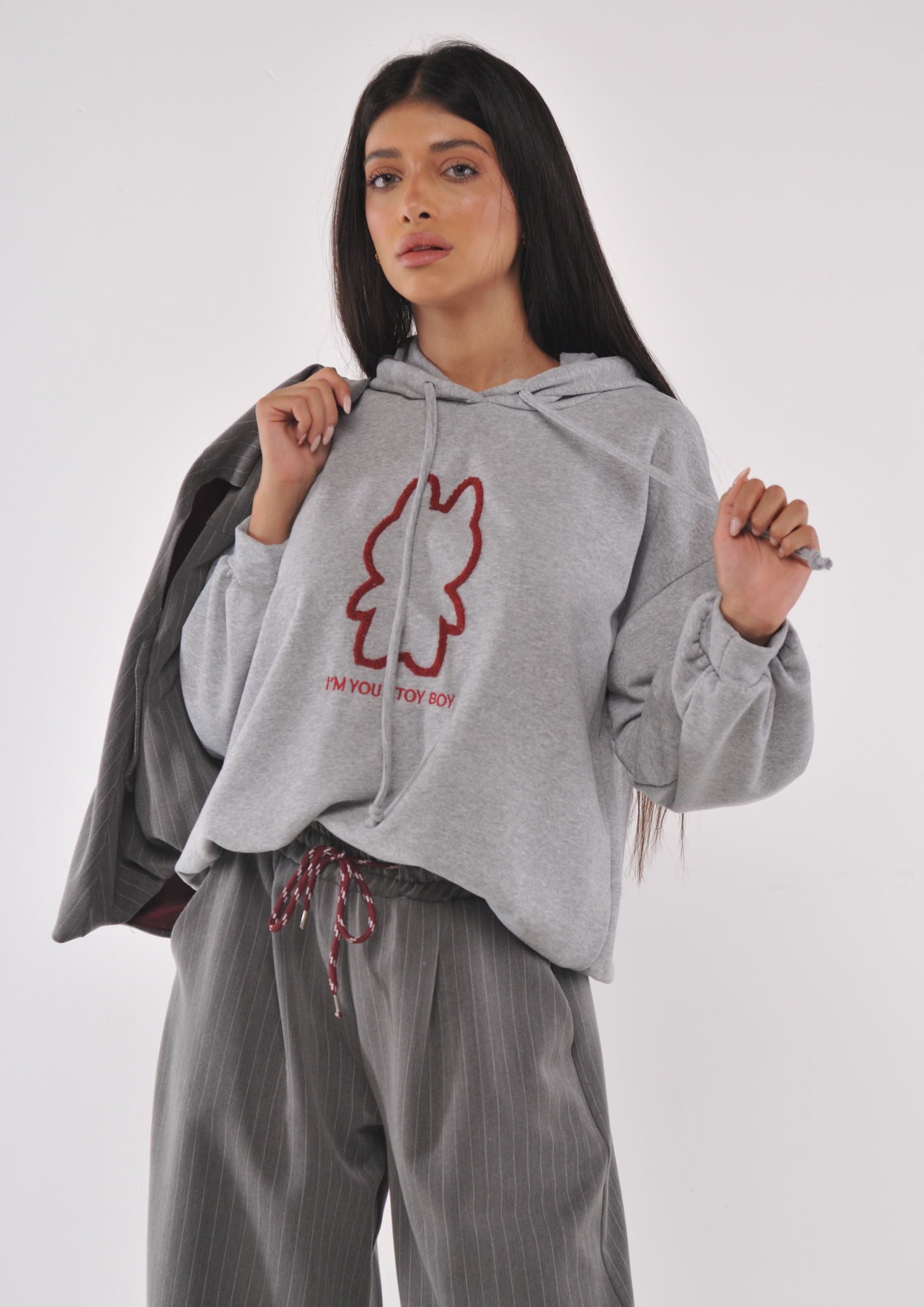 Felpa con cappuccio over