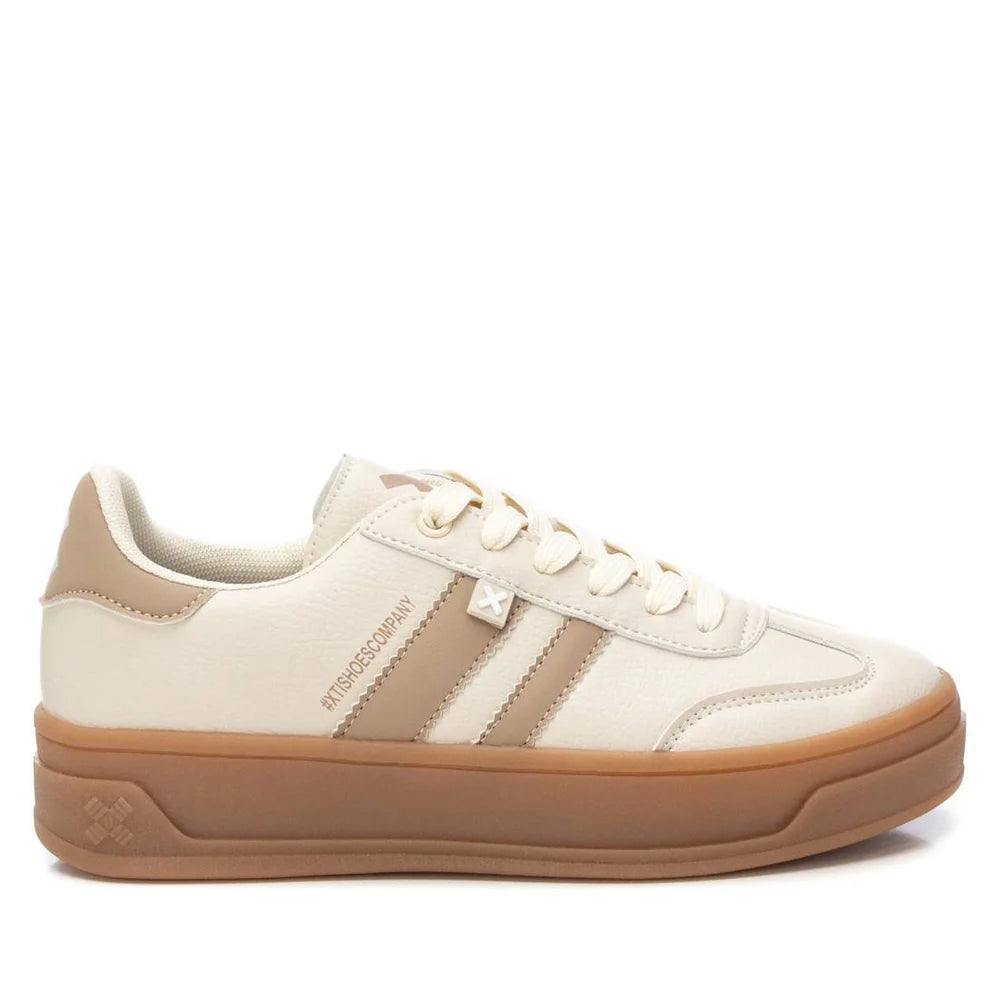 Sneakers beige in ecopelle