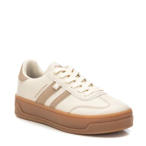 Sneakers beige in ecopelle