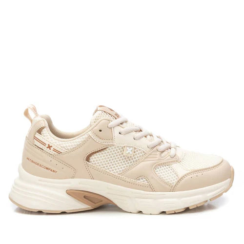 Sneakers in tela beige